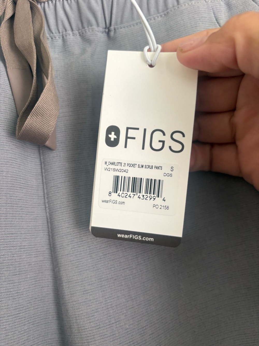 FIGS Charlotte 21 Pocket Slim Scrub Pant NEW size Small NWT Gray - Picture 4 of 4